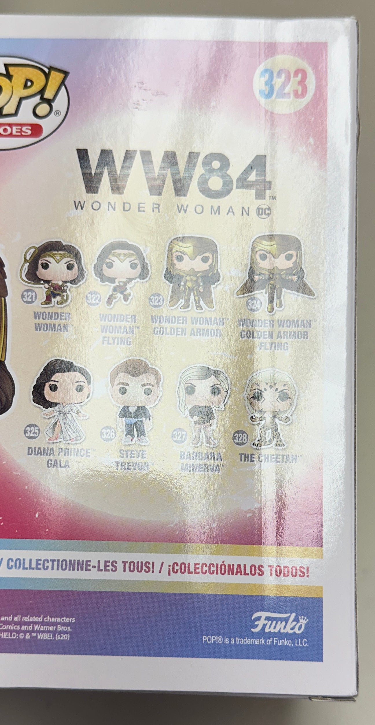 
                  
                    Gal Gadot as Wonder Woman Golden Armor in WW 1984 (SWAU) Signed Funko POP! #323 with Character Name Initials
                  
                