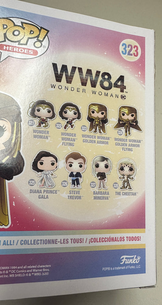
                  
                    Gal Gadot as Wonder Woman Golden Armor in WW 1984 (SWAU) Signed Funko POP! #323 with Character Name Initials
                  
                