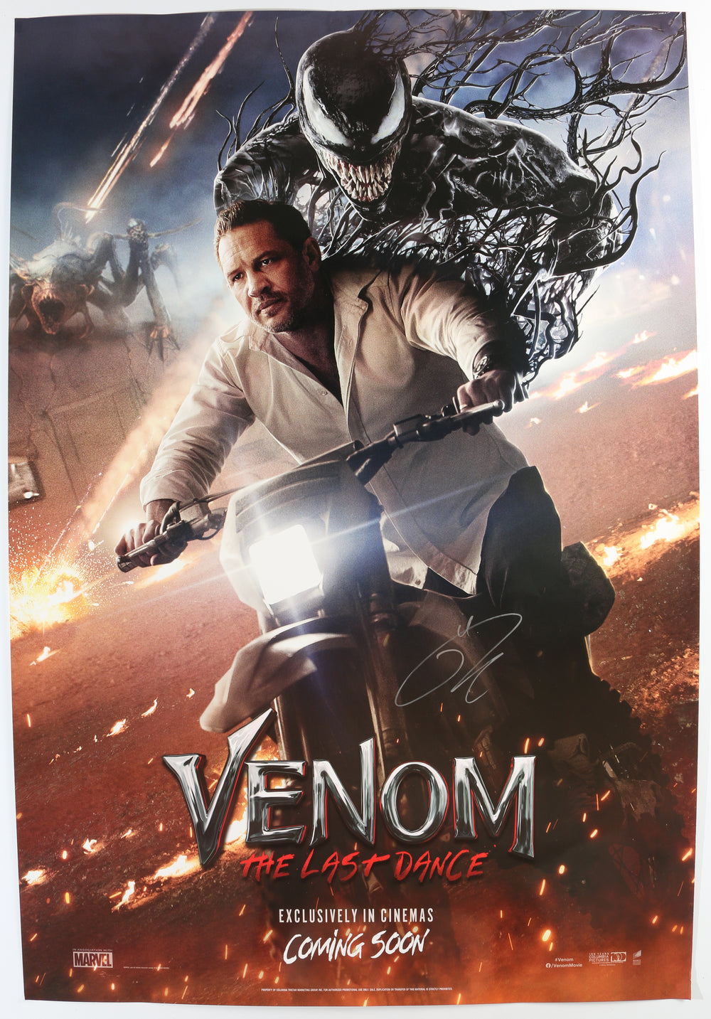 Tom Hardy as Eddie Brock / Venom in Venom: The Last Dance Signed 27x40 Double-Sided Poster