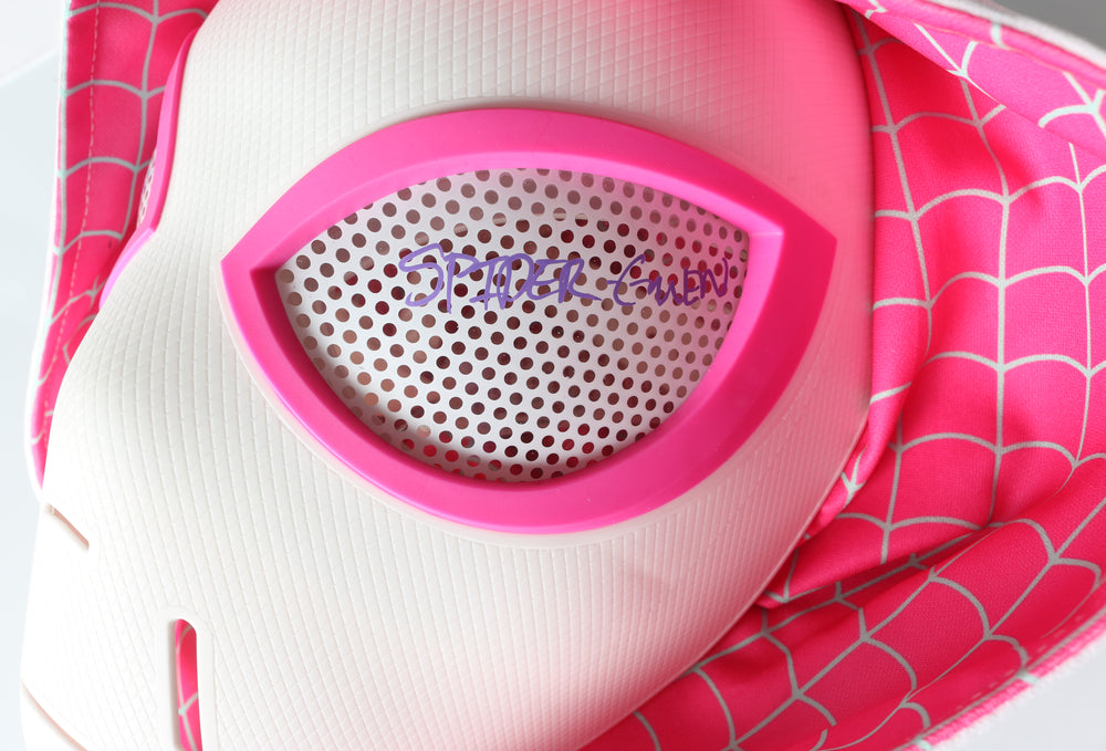 
                  
                    Hailee Steinfeld as Spider-Gwen Stacy in Spider-Man: Into the Spider-Verse Signed Prop Replica Electronic Mask with Character Name
                  
                