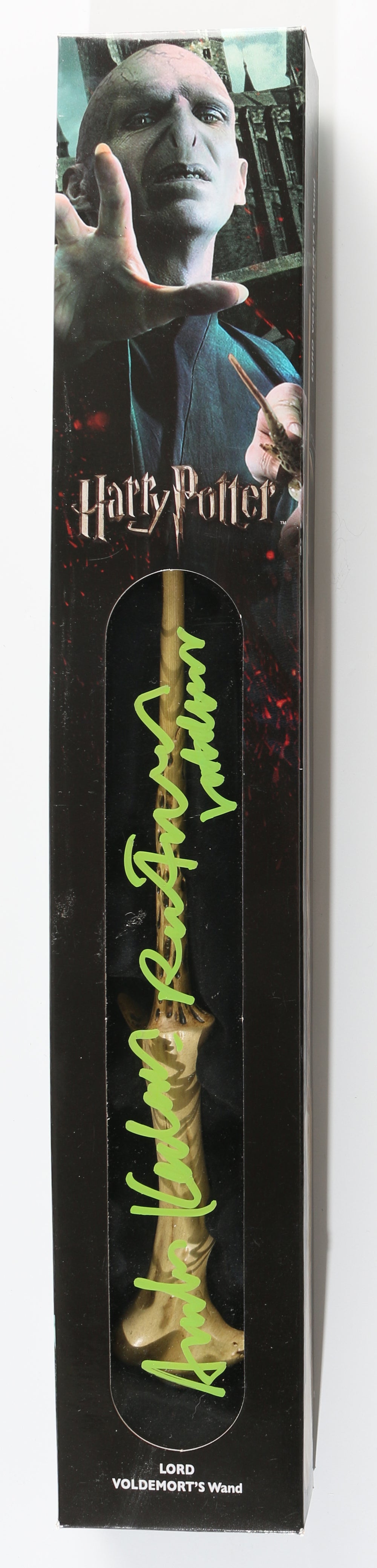 Ralph Fiennes as Lord Voldemort in Harry Potter & the Deathly Hallows – Part 2 Signed Prop Replica Wizarding World Wand with Character Name & Quote