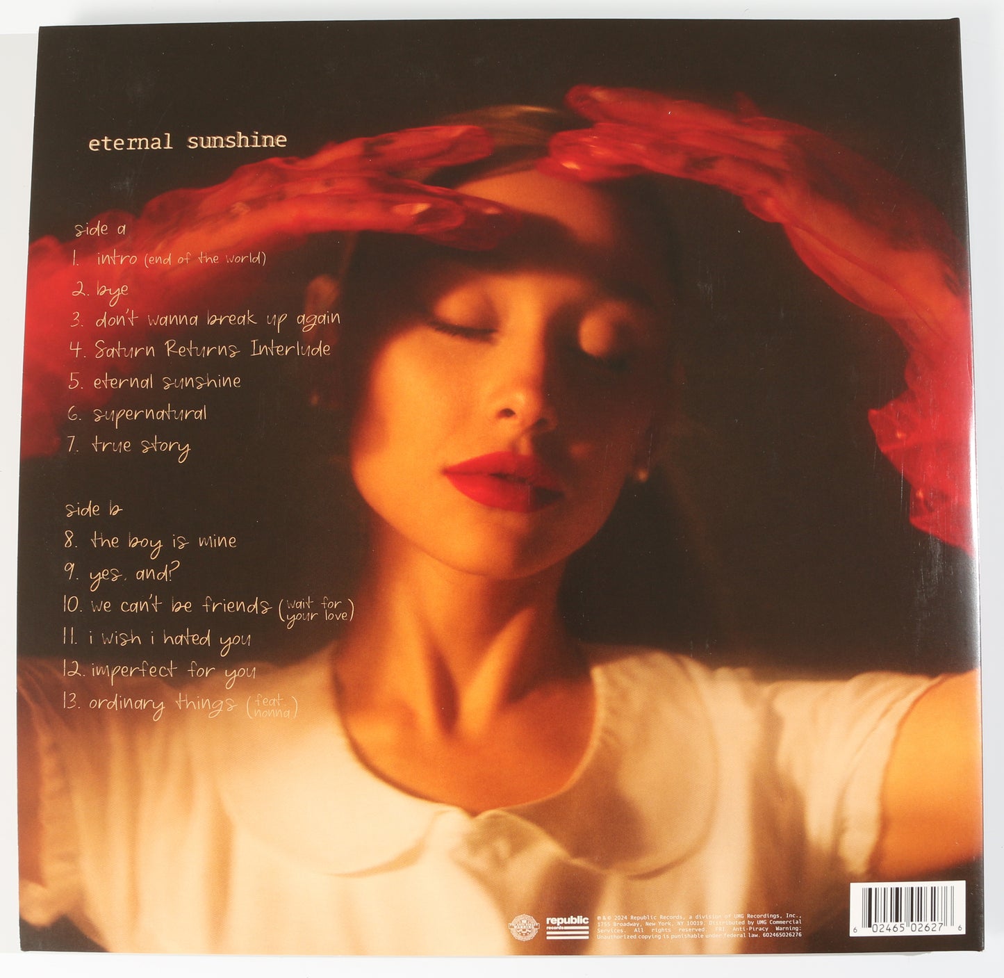 
                  
                    Eternal Sunshine 12" Vinyl LP Record Sleeve Signed by Ariana Grande
                  
                