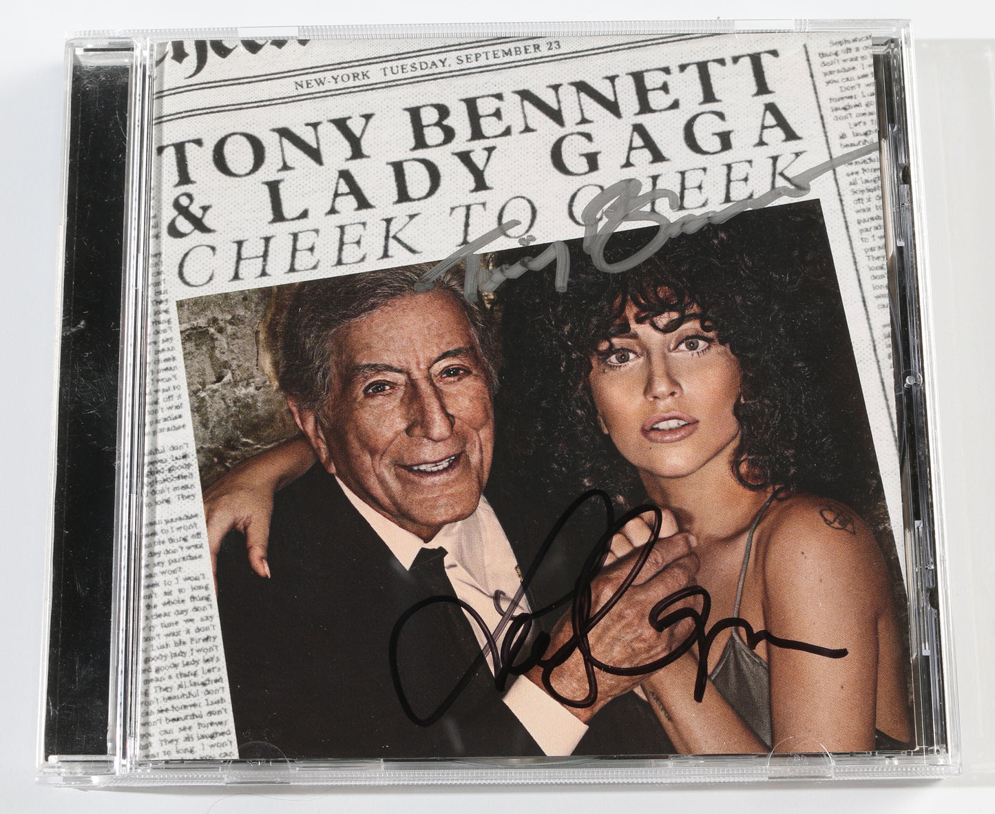 
                  
                    Cheek to Cheek CD Album Signed by Lady Gaga & Tony Bennett
                  
                