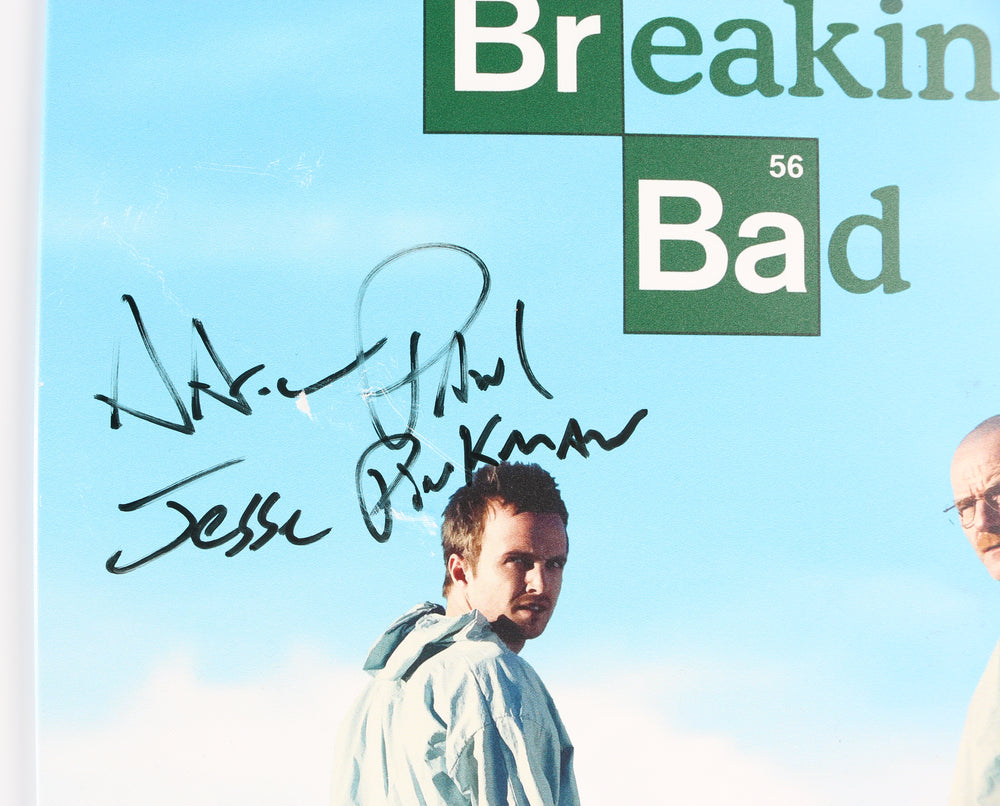 
                  
                    Bryan Cranston as Walter White & Aaron Paul as Jesse Pinkman in Breaking Bad (SWAU) Signed 12.5x18 Metal Displate Mini Poster with Character Names
                  
                