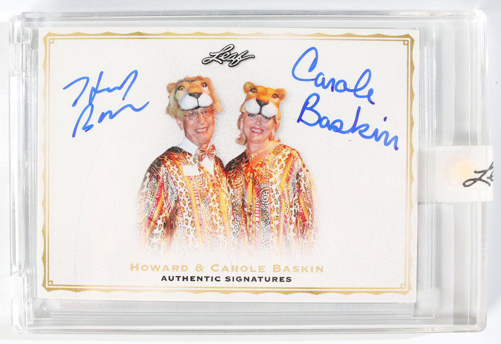 Howard & Carole Baskin from Netflix's Tiger King (Leaf Encapsulated) 2020 Signed Trading Card