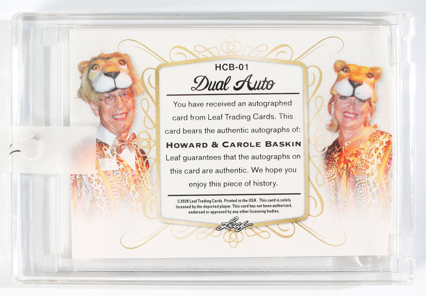 
                  
                    Howard & Carole Baskin from Netflix's Tiger King (Leaf Encapsulated) 2020 Signed Trading Card
                  
                