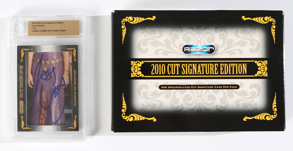 Joss Whedon Creator of Buffy the Vampire Slayer & Director of The Avengers 2010 Razor Cut Signature Edition (Beckett Encapsulated) Cut Signature Card