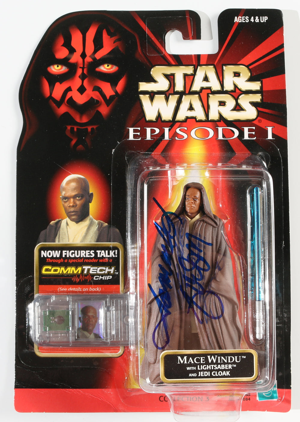 Samuel L. Jackson as Mace Windu in Star Wars Episode I: The Phantom Menace Signed Hasbro Action Figure