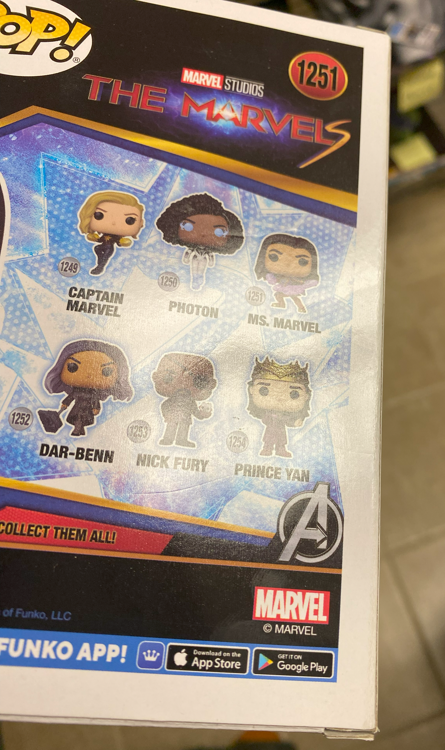 
                  
                    Iman Vellani as Ms. Marvel in The Marvels GITD Funko Store Exclusive (JSA) Signed Funko POP! #1251 with Character Name & Quote
                  
                
