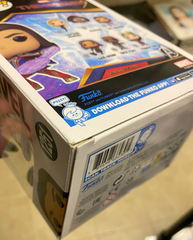 
                  
                    Iman Vellani as Ms. Marvel in The Marvels GITD Funko Store Exclusive (JSA) Signed Funko POP! #1251 with Character Name & Quote
                  
                