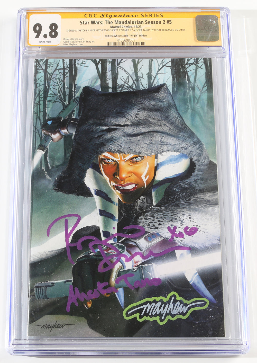Star Wars: The Mandalorian Season 2 #5 - Signed by Rosario Dawson as Ahsoka in The Mandalorian with Character Name (CGC Signature Series 9.8) 2024