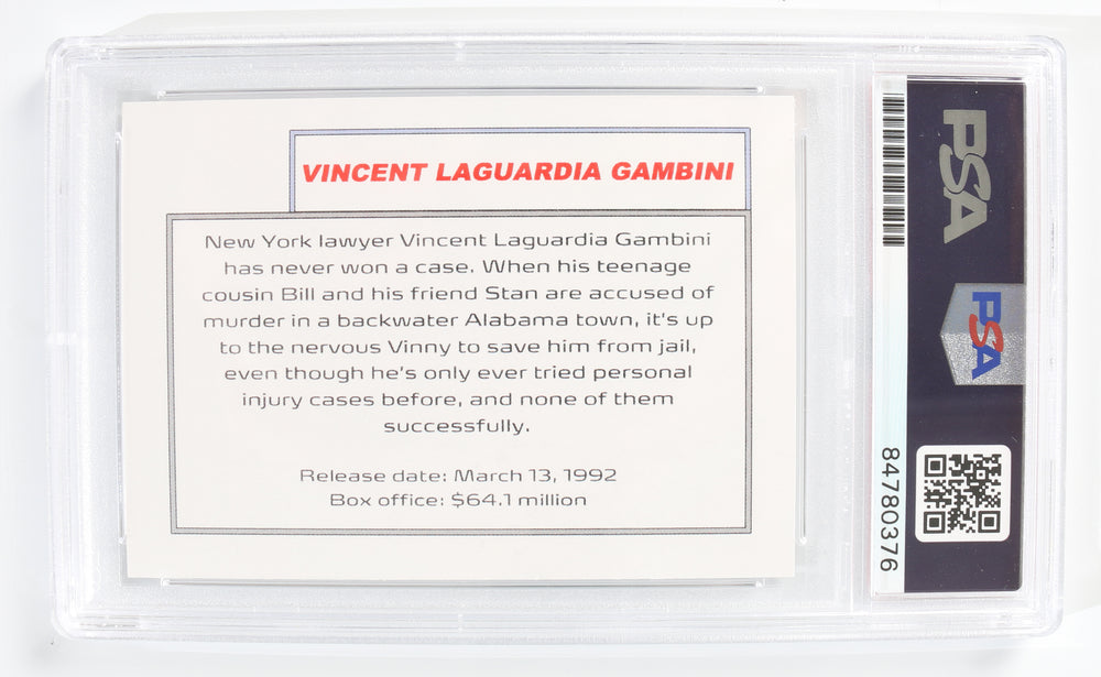 
                  
                    Joe Pesci as Vinny Gambini in My Cousin Vinny (PSA Encapsulated) Signed 2.5x3.5 Custom Trading Card
                  
                