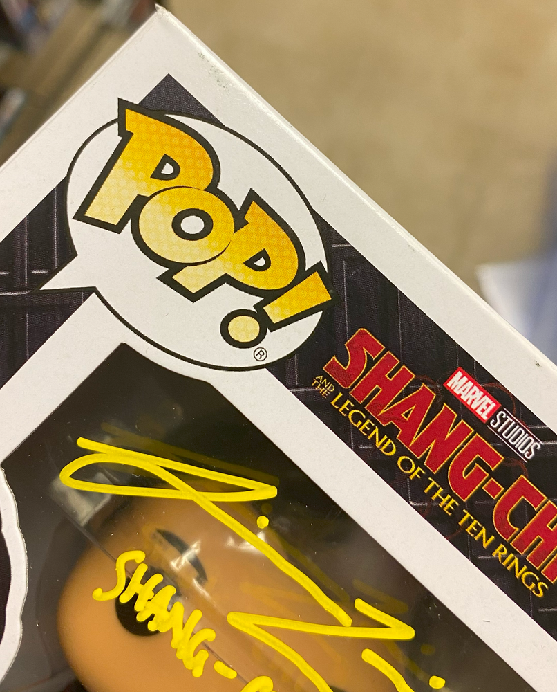 
                  
                    Simu Liu as Shang-Chi in Shang-Chi and the Legend of the Ten Rings Marvel Collector Corps Exclusive (JSA) Signed Funko POP! #879 with Character Name & Chinese Character Signature
                  
                