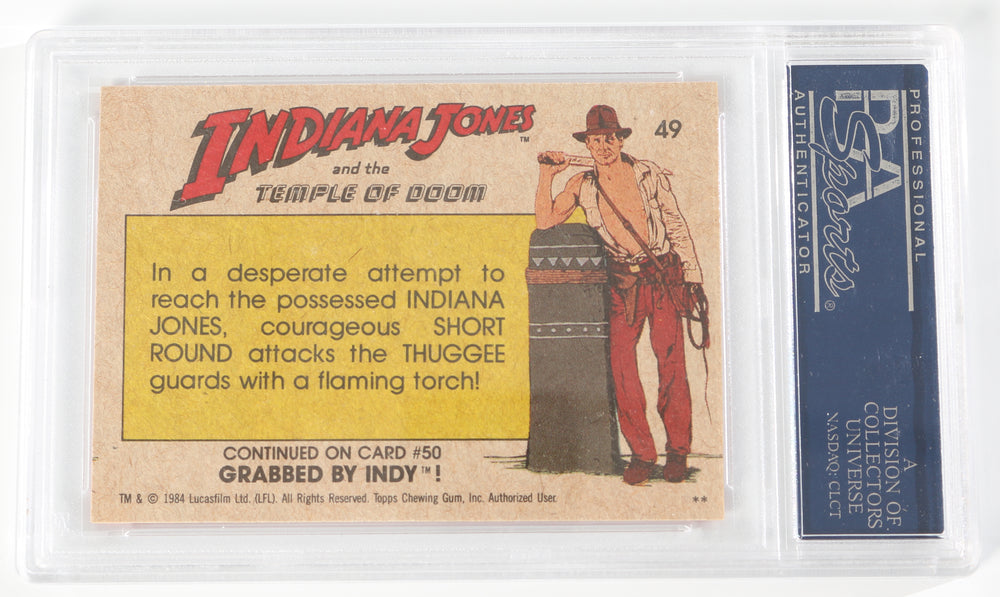 
                  
                    Ke Huy Quan as Short Round in Indiana Jones in Temple of Doom (PSA Encapsulated) Signed 2.5x3.5 Topps Trading Card
                  
                