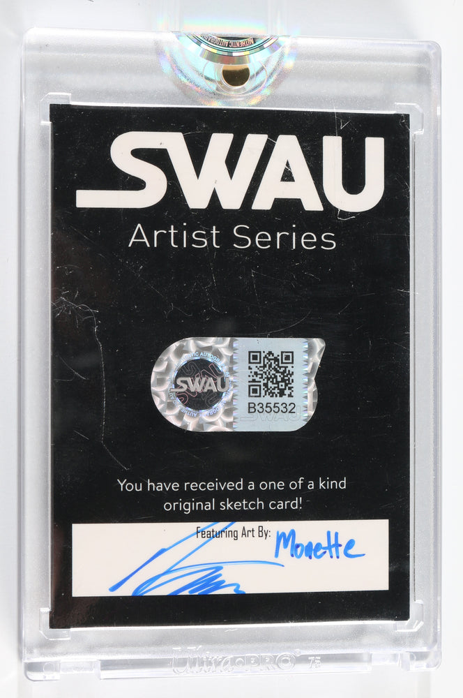 
                  
                    Paul Bettany as Dryden Vos in Solo: A Star Wars Story (Encapsulated) Signed SWAU Artist Series Trading Card by Logan Monette
                  
                