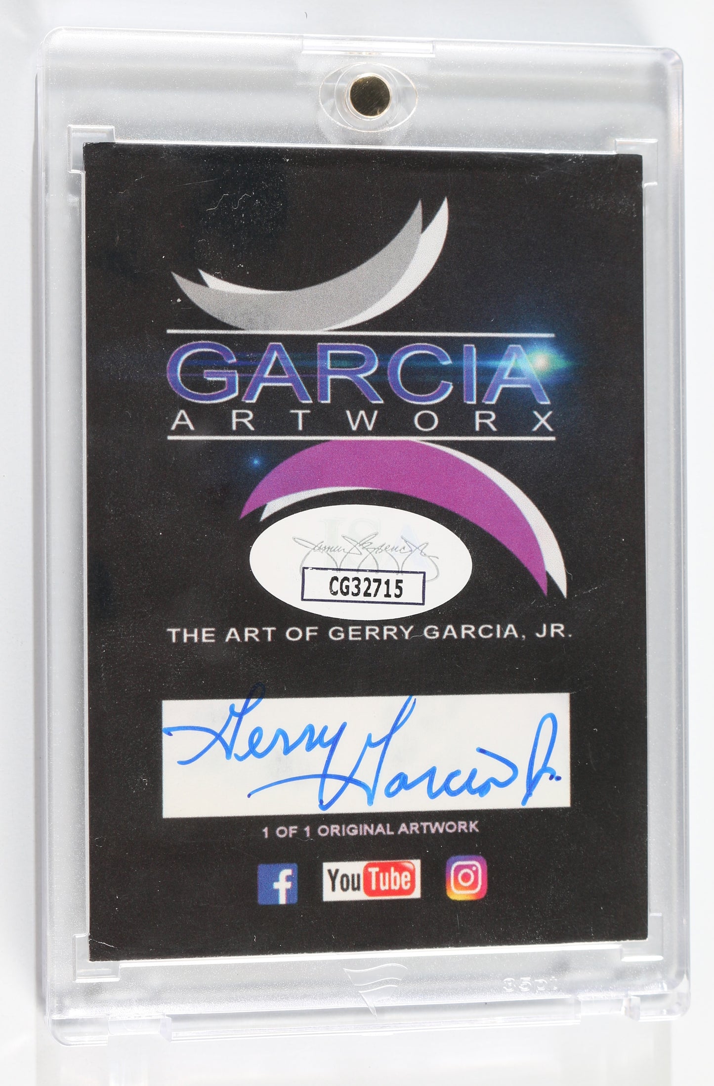
                  
                    Giancarlo Esposito as Moff Gideon in Star Wars: The Mandalorian (JSA) Encapsulated Signed Trading Card Original Art by Gerry Garcia, Jr.
                  
                