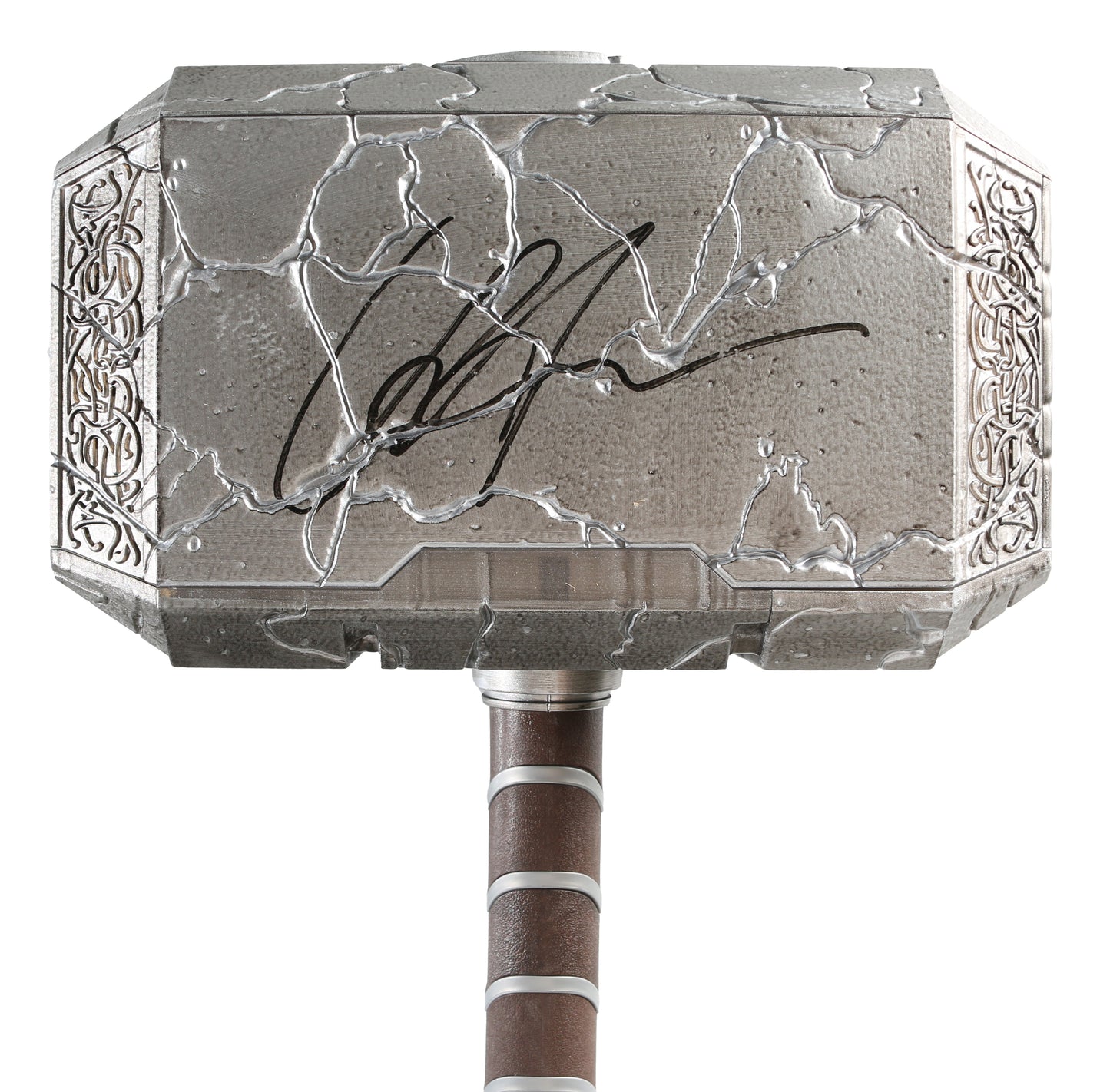
                  
                    Marvel Legends Mighty Thor Mjolnir Prop Replica Hasbro Legends Series Electronic Cracked Hammer from Thor: Love & Thunder Signed by Chris Hemsworth
                  
                