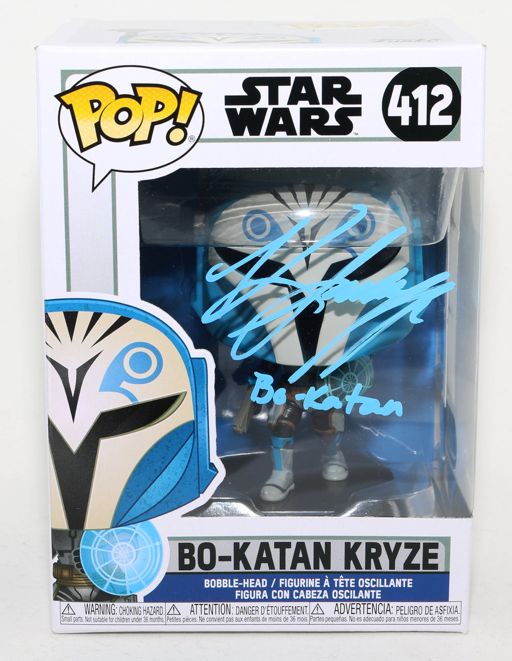 Katee Sackhoff as Bo-Katan Kryze in Star Wars: The Mandalorian (SWAU) Signed Funko POP! #412 with Character Name