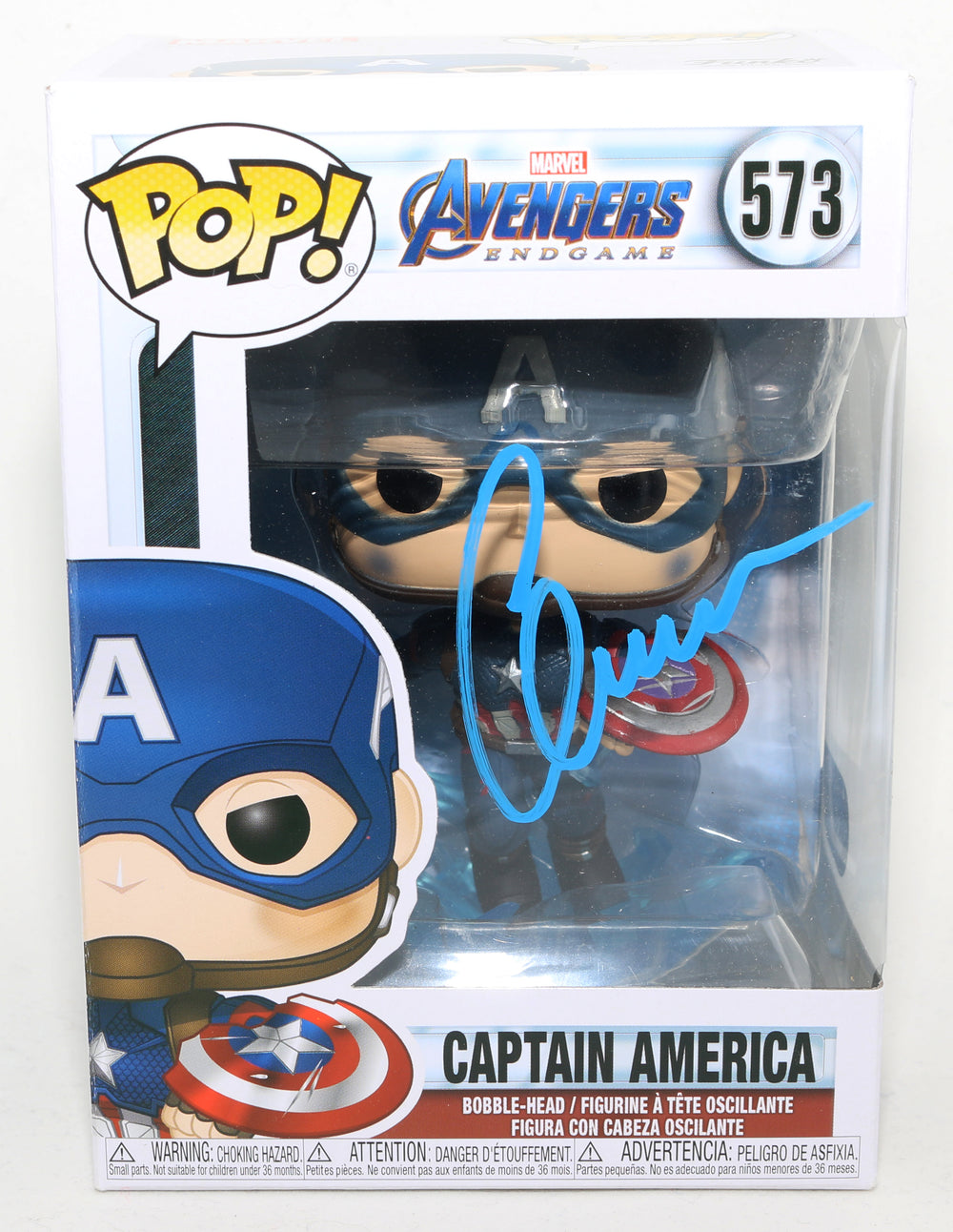 Chris Evans as Captain America in Avengers: Endgame (SWAU) Signed Funko POP! #573