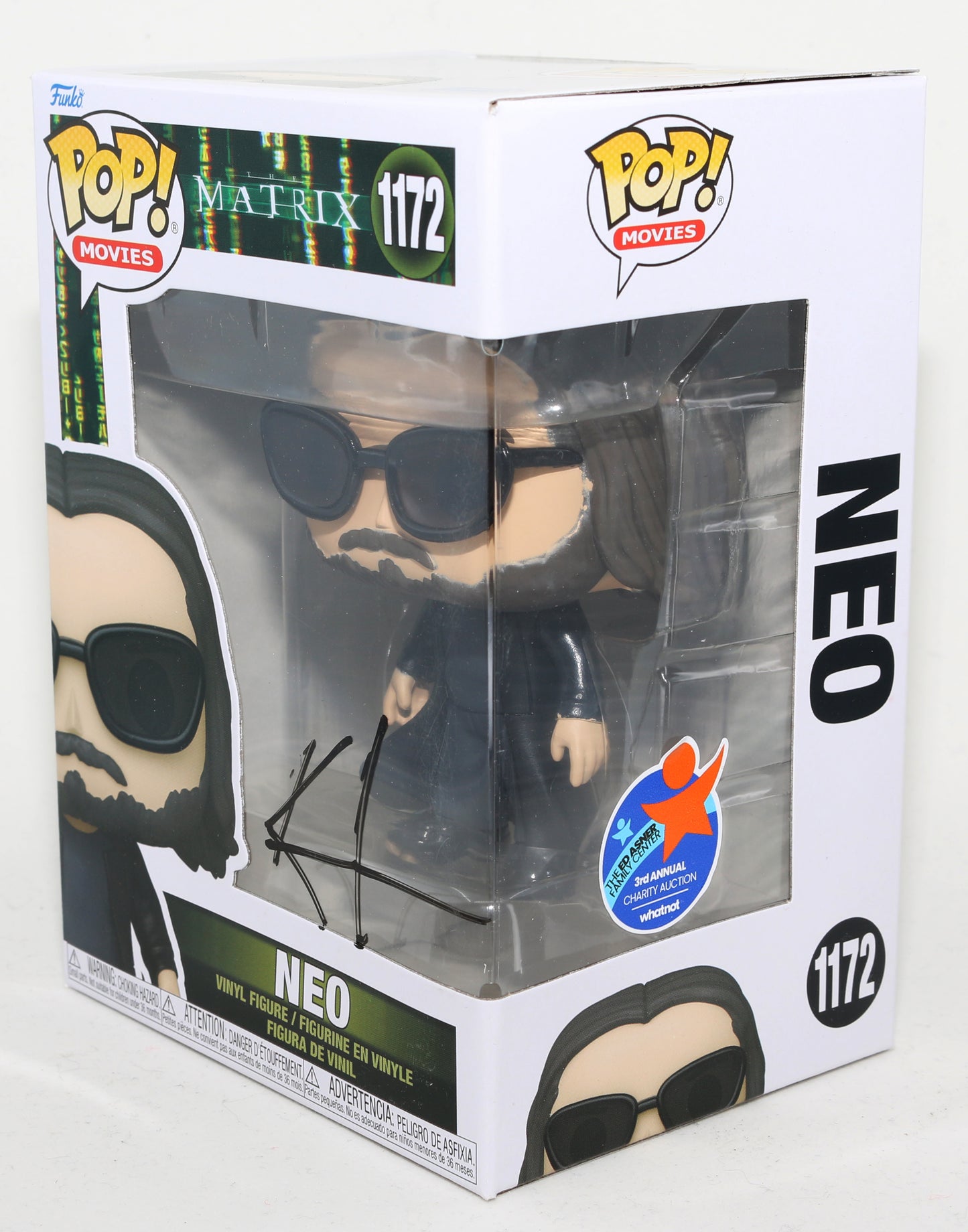 
                  
                    Keanu Reeves as Neo in The Matrix WhatNot Charity Auction Signed Funko POP! #1172
                  
                