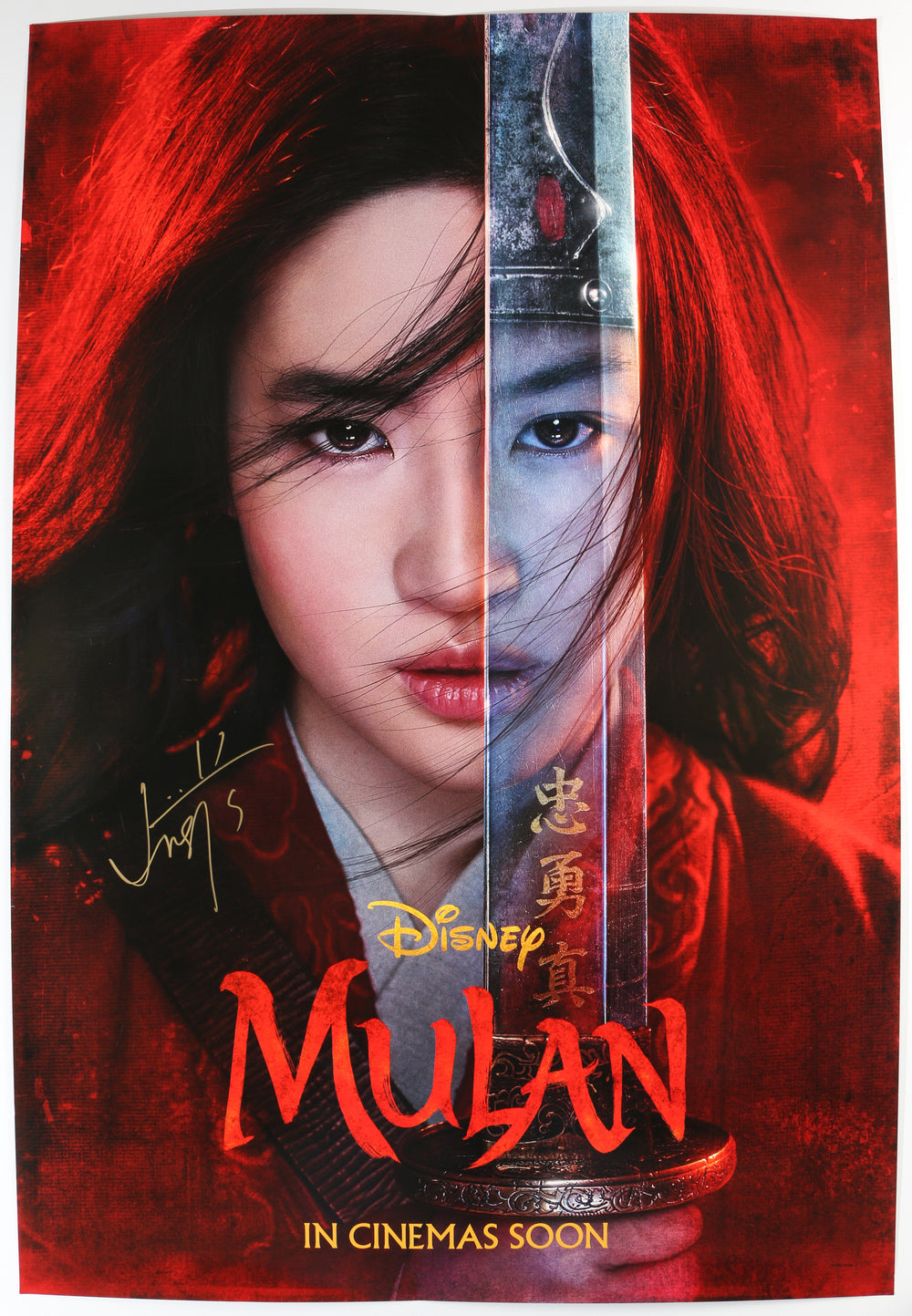 Liu Yifei as Mulan in Mulan Signed 27x40 Poster