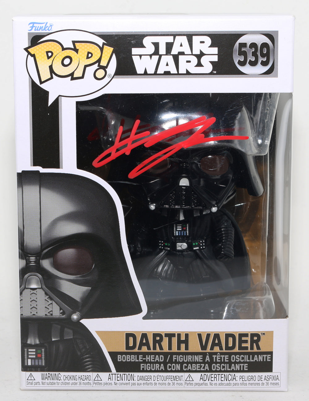 Hayden Christensen as Darth Vader in Star Wars (JSA) Signed Funko POP! #539