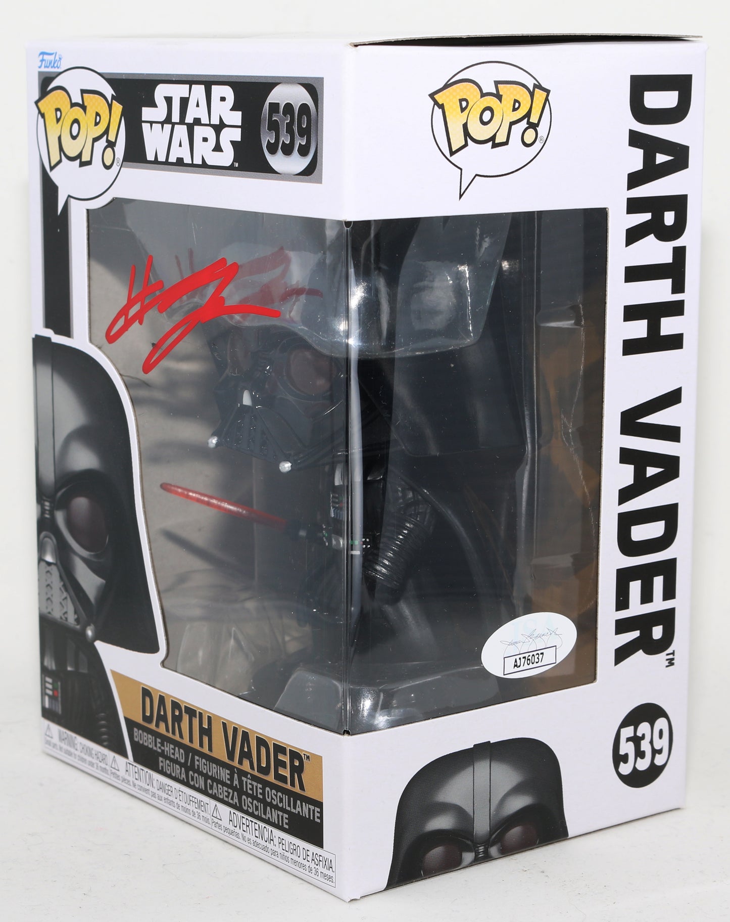 
                  
                    Hayden Christensen as Darth Vader in Star Wars (JSA) Signed Funko POP! #539
                  
                