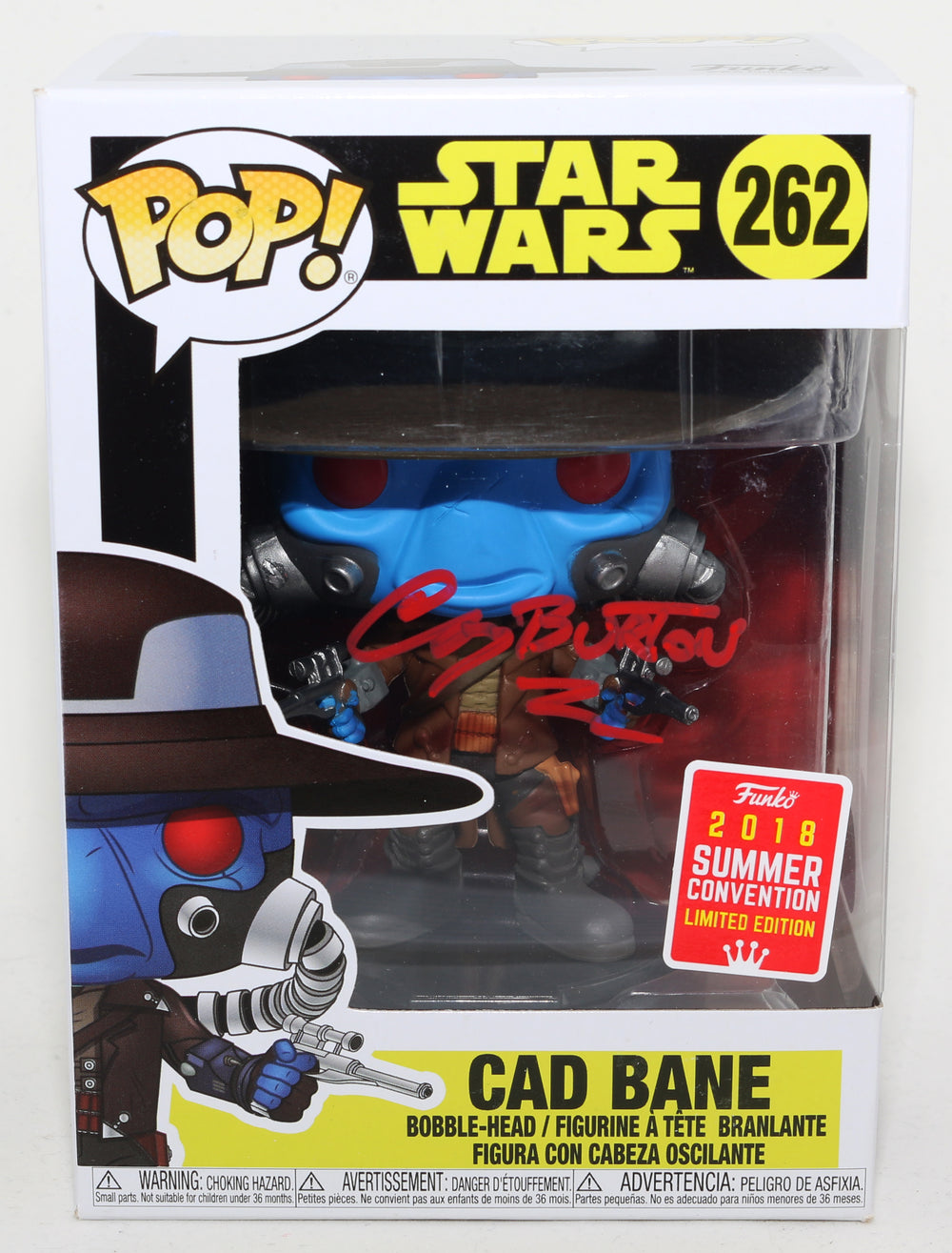Corey Burton as Cad Bane in Star Wars: The Clone Wars 2018 Summer Convention Exclusive (SWAU) Signed Funko POP! #262