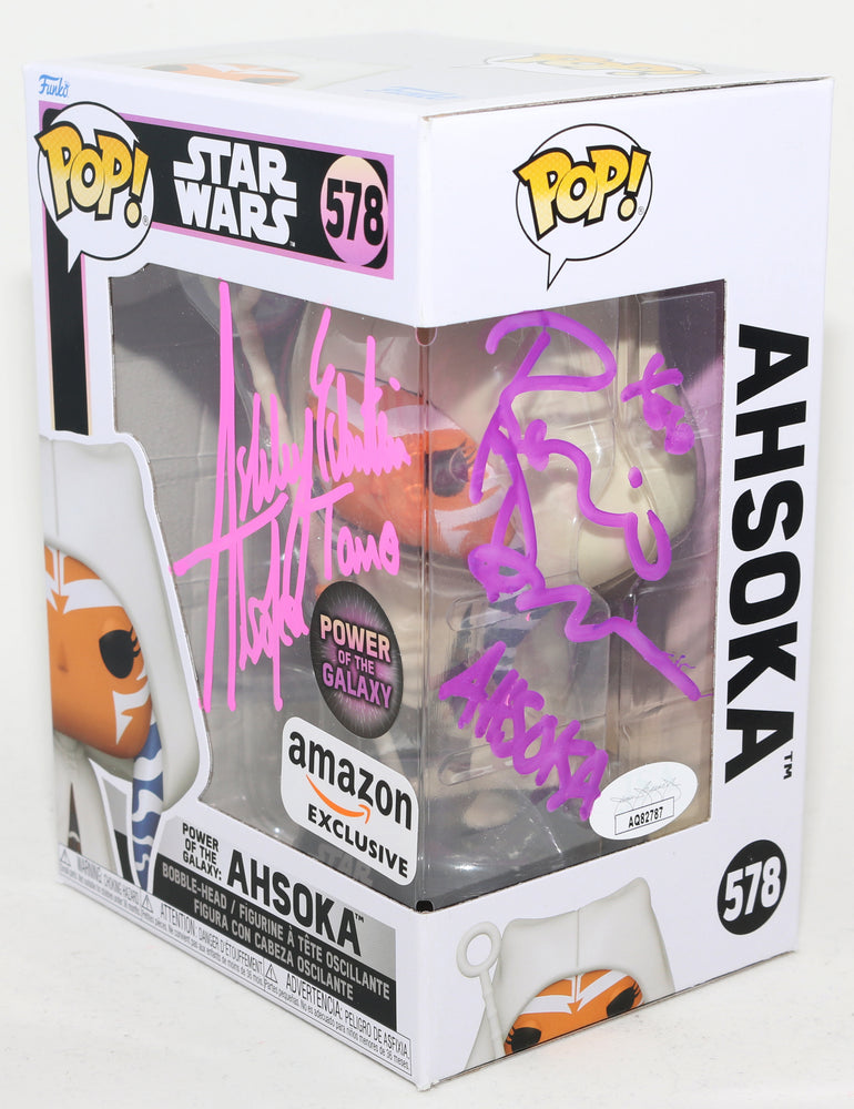 
                  
                    Ashley Eckstein & Rosario Dawson as Ahsoka Tano in Star Wars: The Clone Wars Power of the Galaxy Amazon Exclusive (JSA) Signed Funko POP! #578 with Character Names
                  
                