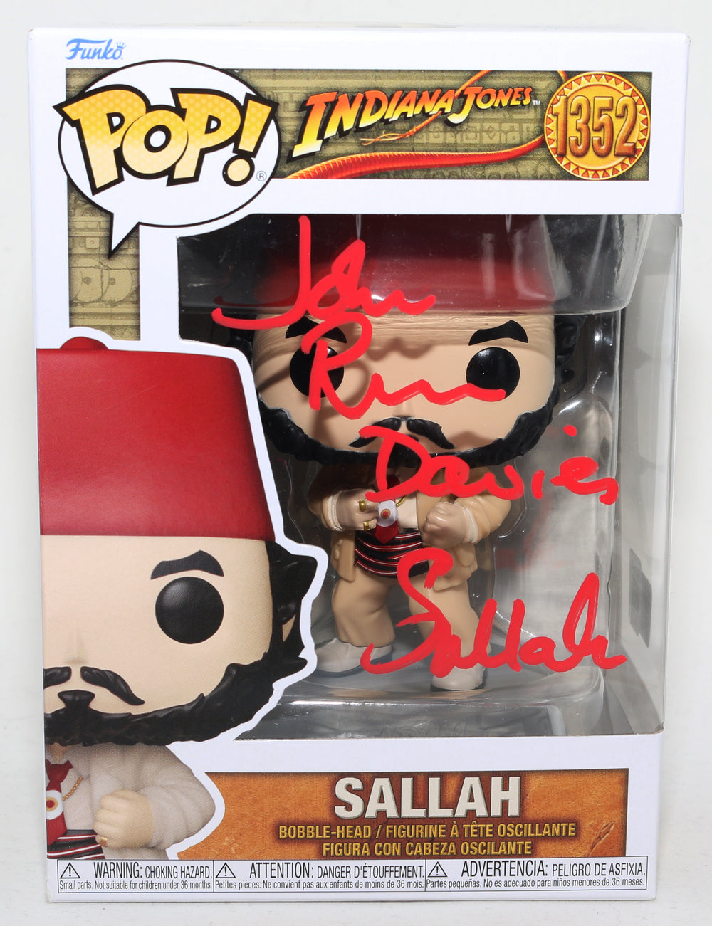 John Rhys-Davies as Sallah in Indiana Jones and The Last Crusade (Celebrity Marketing) Signed Funko POP! with Character Name