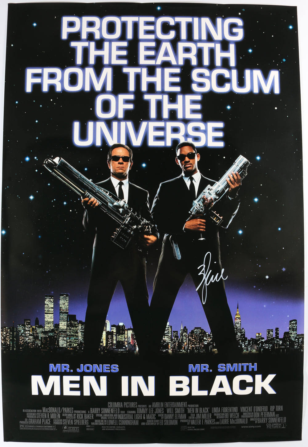 Will Smith as Agent J in Men in Black Signed 27x40 Poster