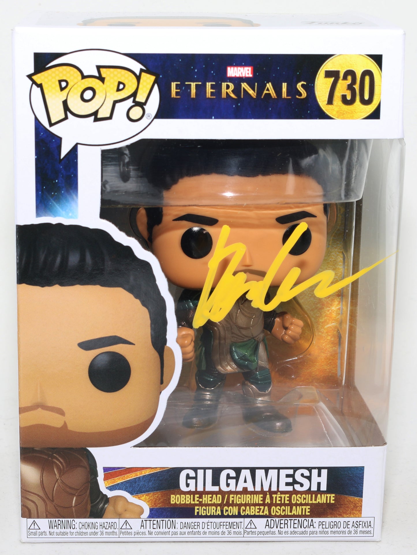 
                  
                    Don Lee as Gilgamesh in Eternals Signed Funko POP! #730
                  
                