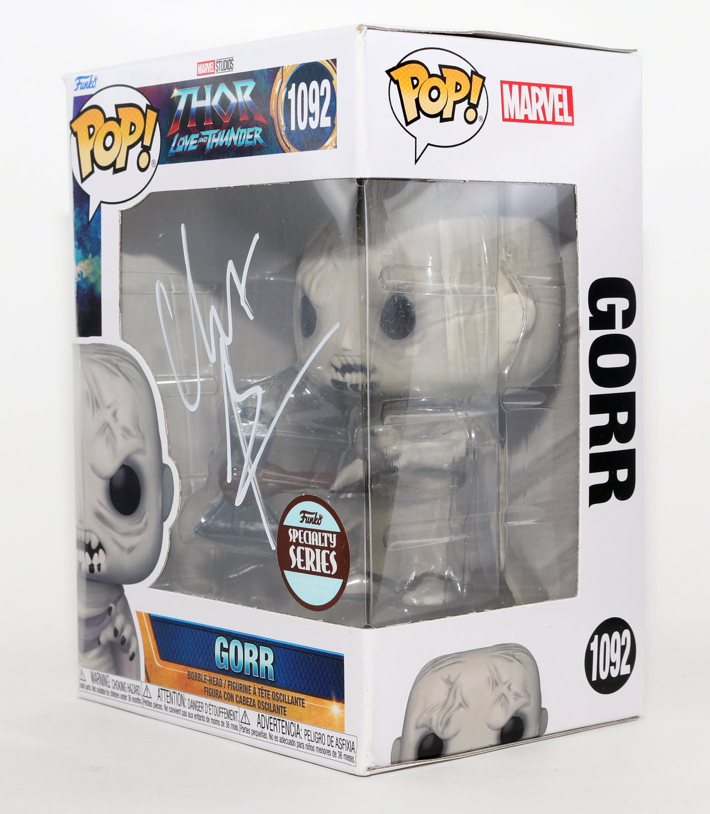 
                  
                    Christian Bale as Gorr the God Butcher in Thor: Love & Thunder Specialty Series Signed Funko POP! #1092
                  
                