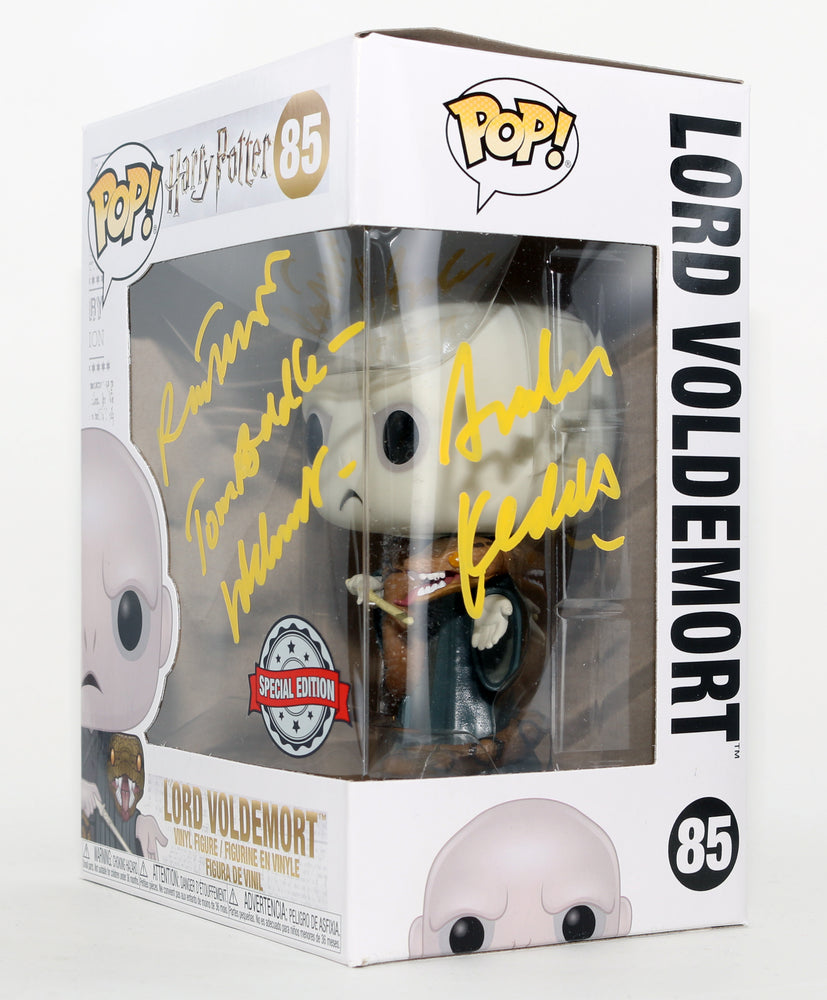 
                  
                    Ralph Fiennes as Lord Voldemort in Harry Potter Special Edition Signed Funko POP! #85 with Character Name & Quote
                  
                