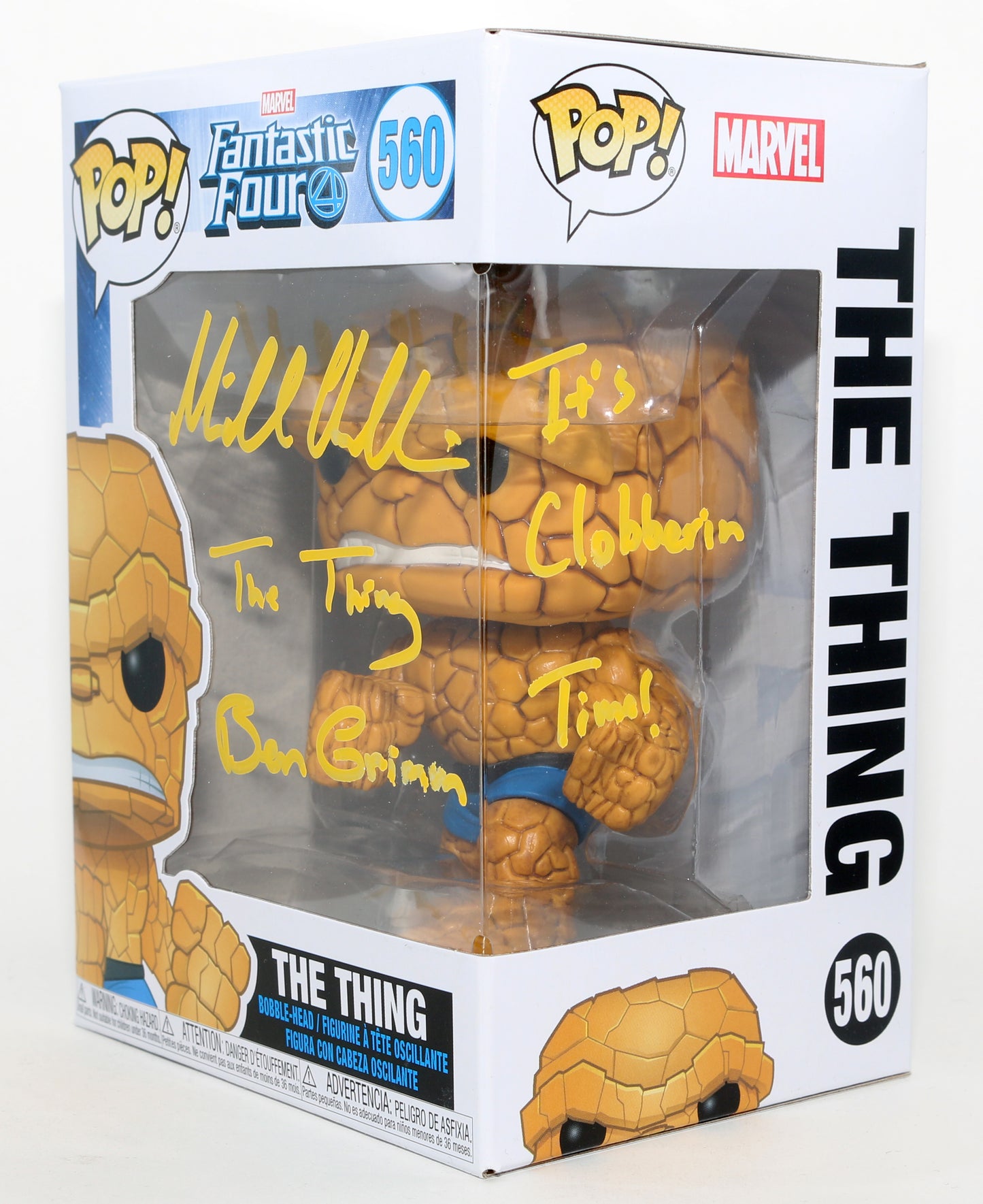 
                  
                    Michael Chiklis as Ben Grimm / The Thing in Fantastic Four Signed Funko POP! #560 with Character Name & Quote
                  
                