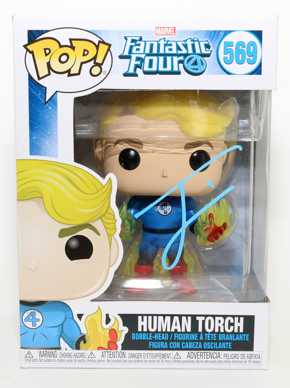 Joseph Quinn as Johnny Storm / Human Torch in The Fantastic Four: First Steps Signed Funko POP! #569