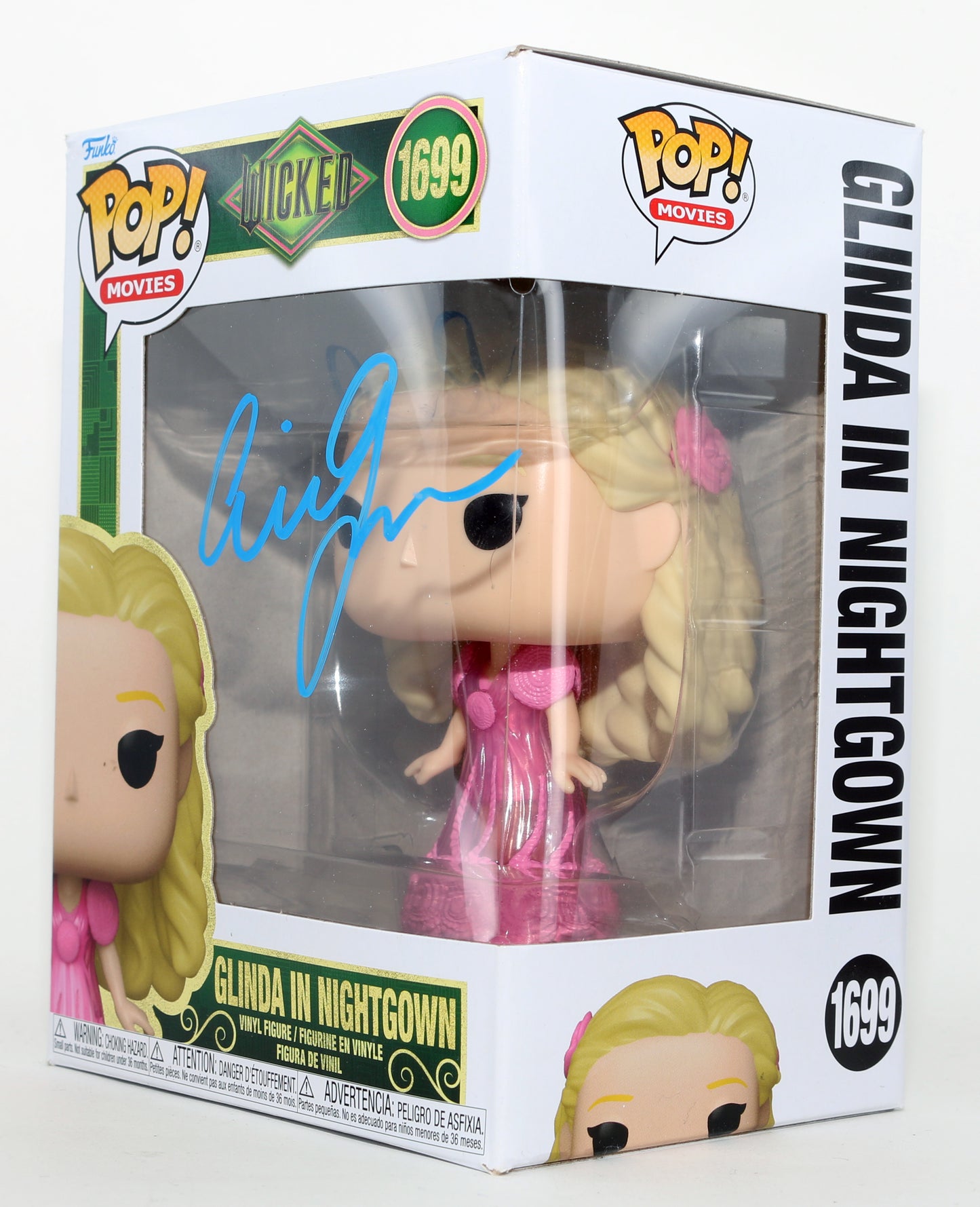 
                  
                    Ariana Grande as Glinda in Nightgown in Wicked Signed Funko POP! #1699
                  
                