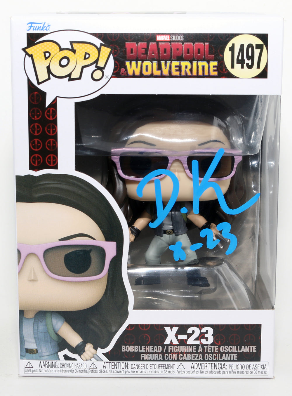 Dafne Keen as X-23 in Deadpool & Wolverine Signed Funko POP! #1497 with Character Name