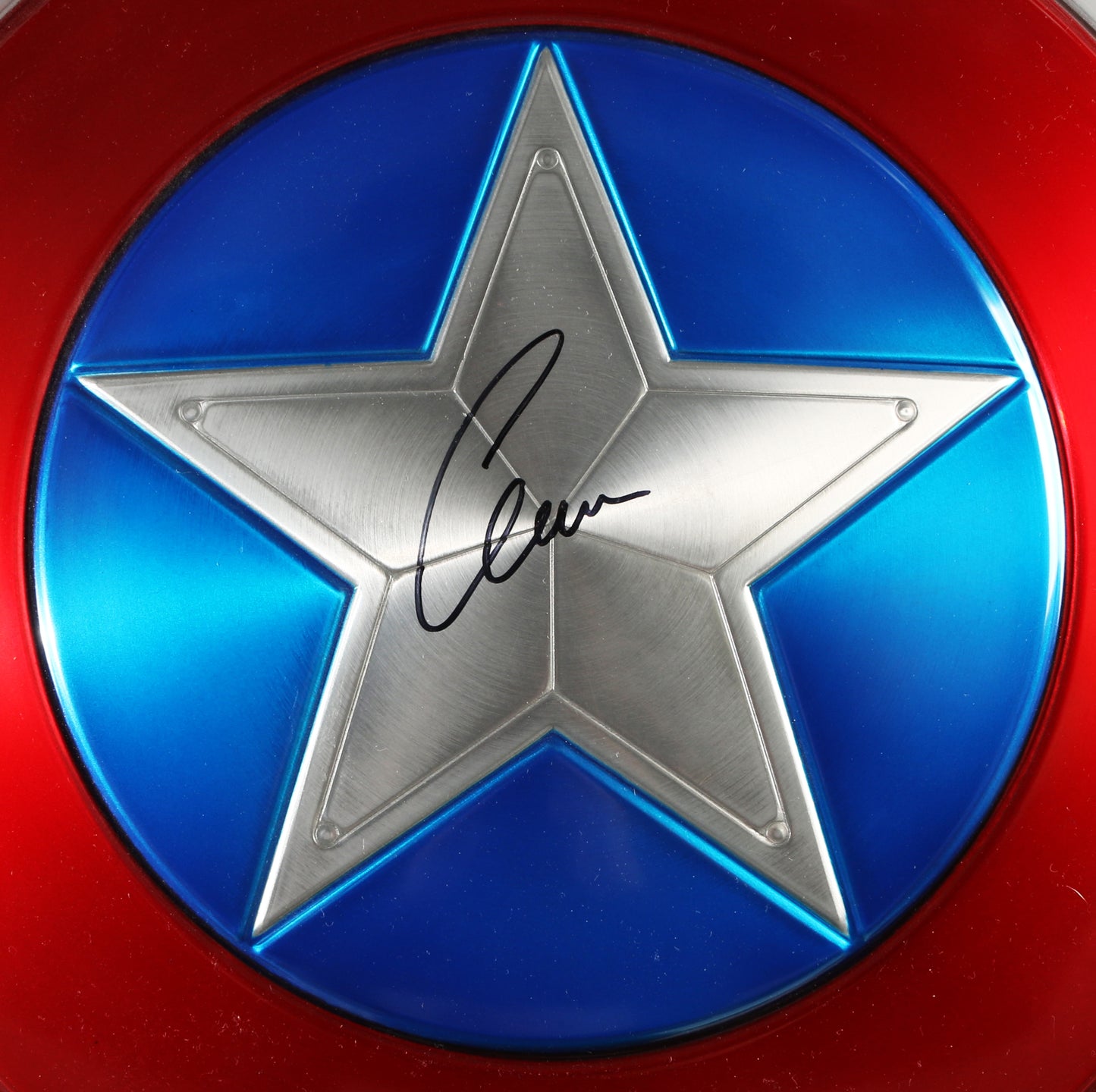 
                  
                    Captain America's Metal Prop Replica Shield (SWAU) Signed by Chris Evans
                  
                