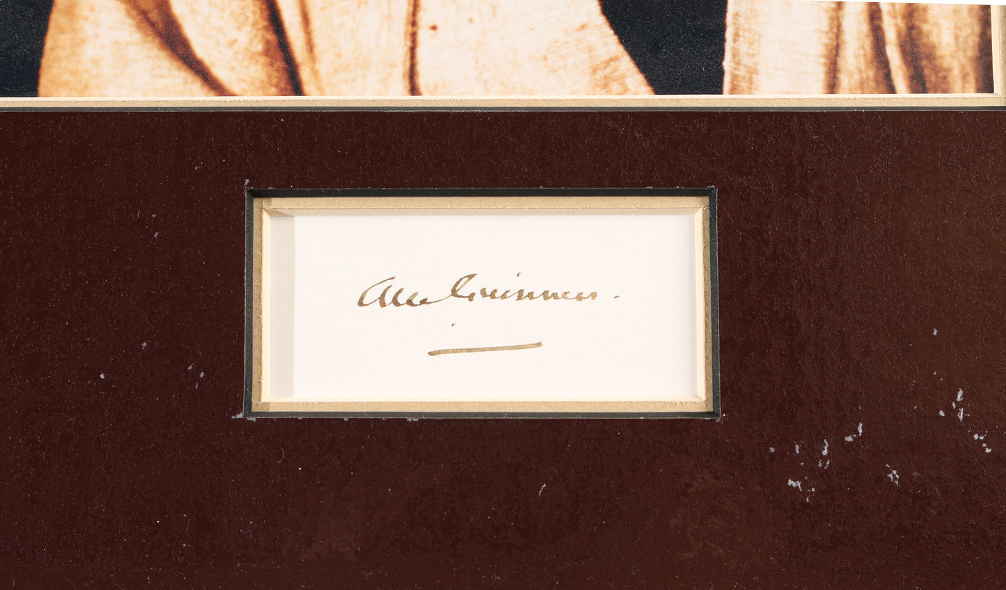 
                  
                    Alec Guinness as Obi-Wan Kenobi in Star Wars: A New Hope Signed Index Card Matted with an 8x10 Photo
                  
                