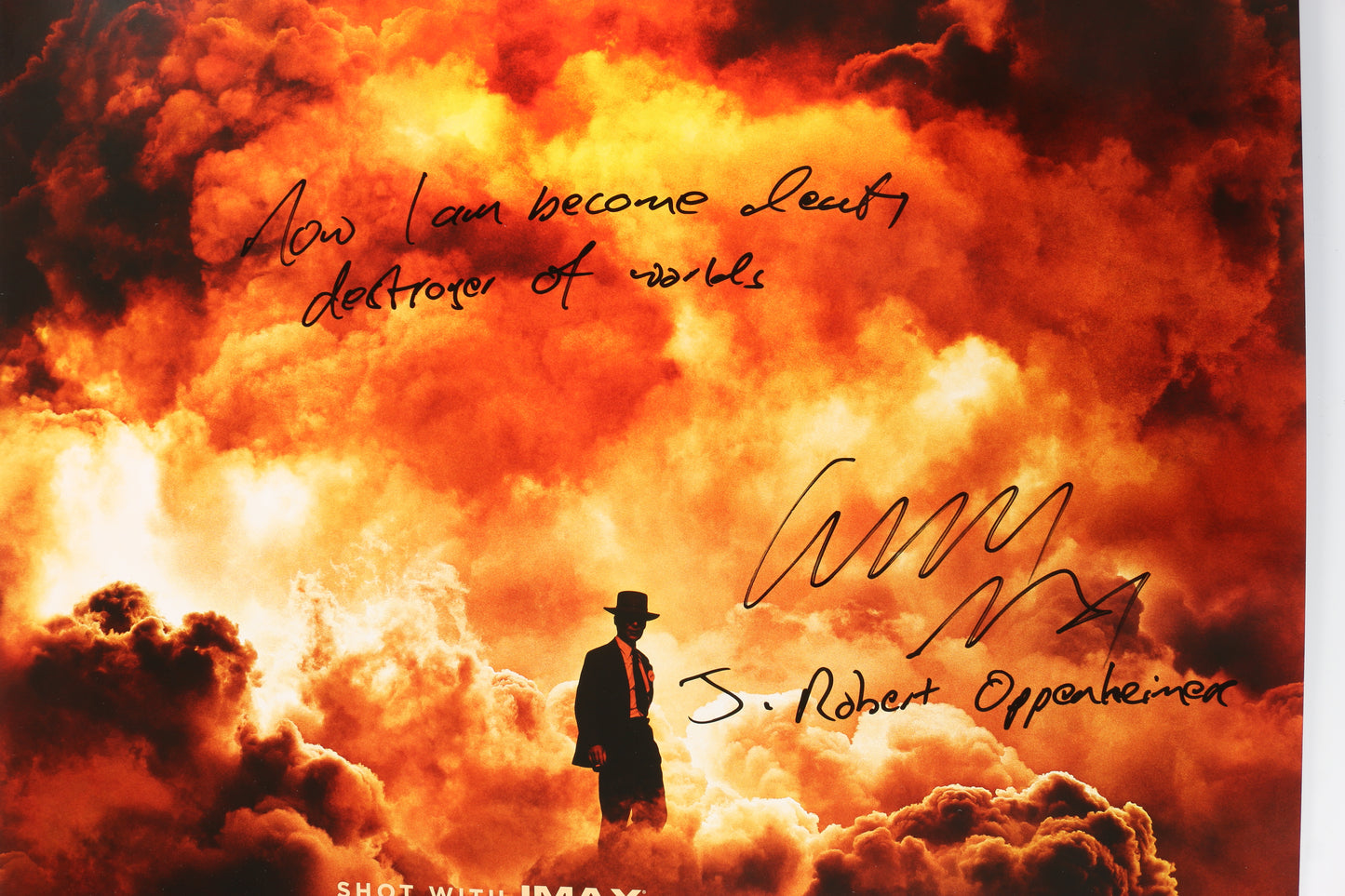 
                  
                    Cillian Murphy as J. Robert Oppenheimer in Oppenheimer (SWAU) Signed 27x40 Poster with Character Name & Quote
                  
                