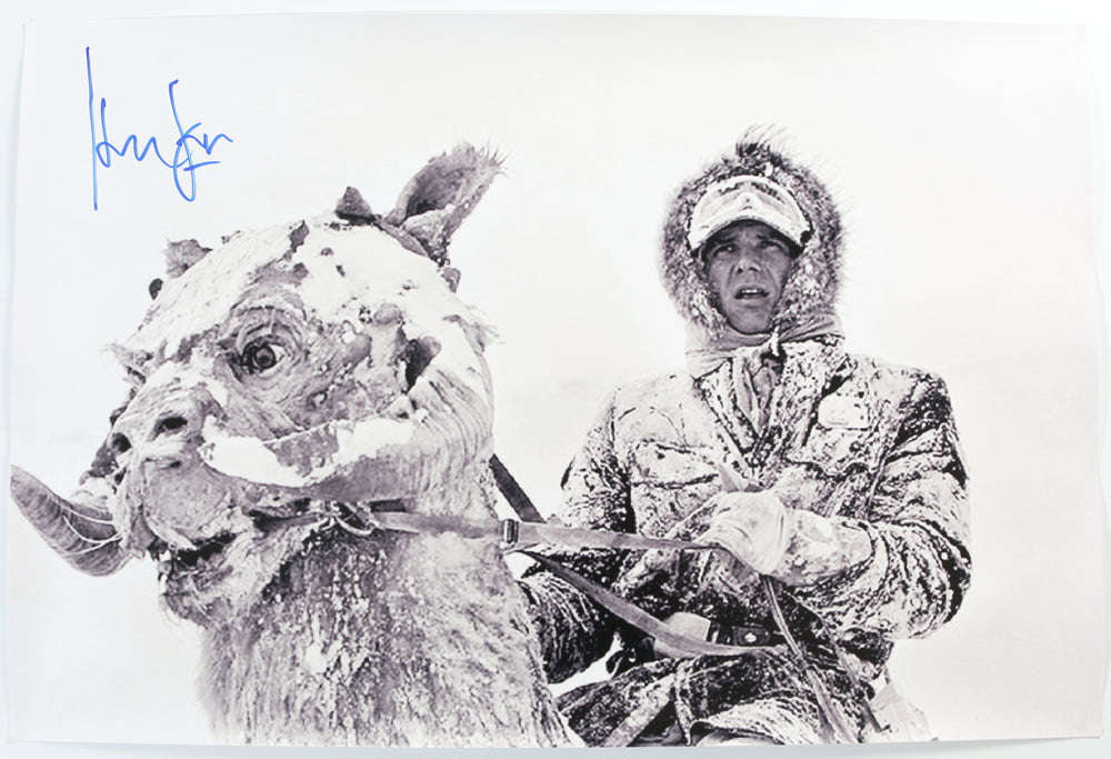 Harrison Ford as Han Solo Riding Tauntaun in Star Wars: The Empire Strikes Back Signed 20x30 Poster