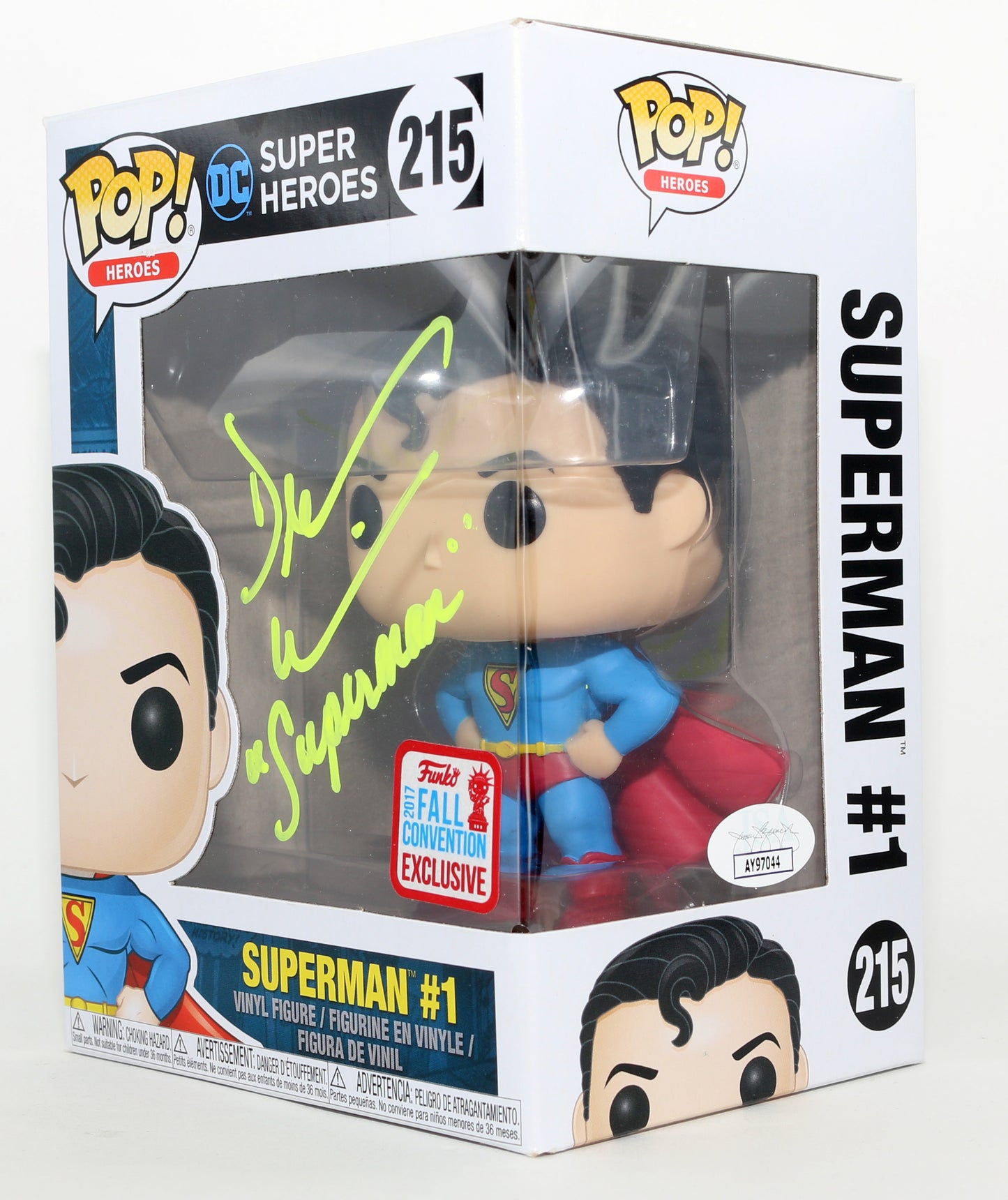 
                  
                    Dean Cain as Superman in Lois & Clark 2017 Fall Convention Exclusive (JSA) Signed Funko POP! #215 with Character Name
                  
                