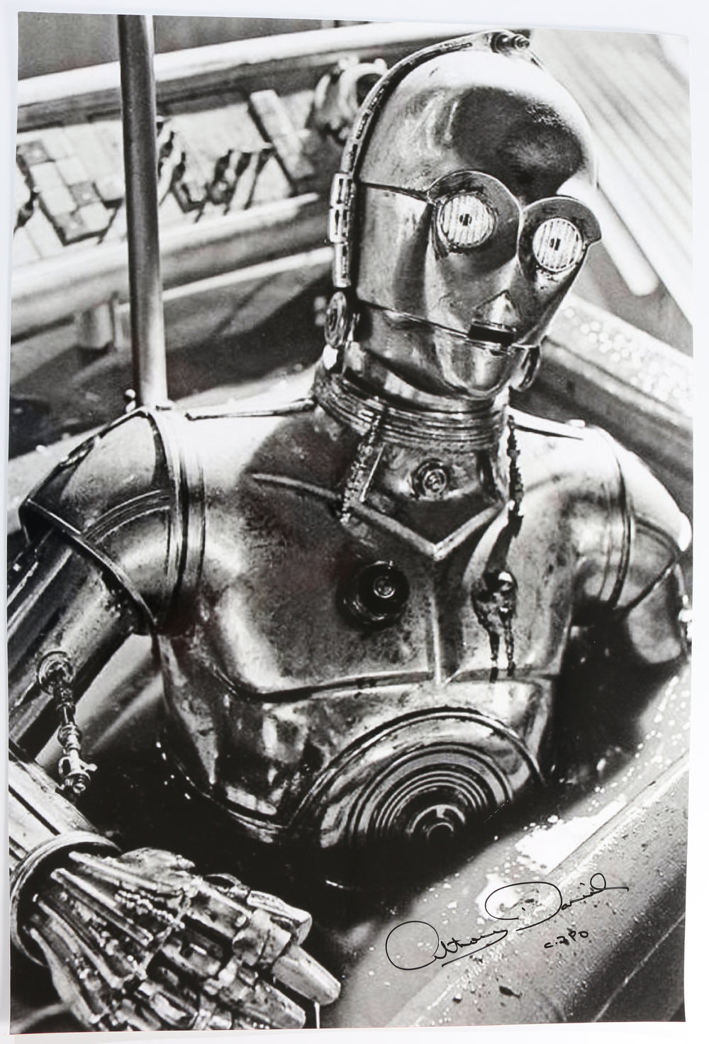 Anthony Daniels as C-3PO in Star Wars: The Empire Strikes Back Signed 20x30 Poster