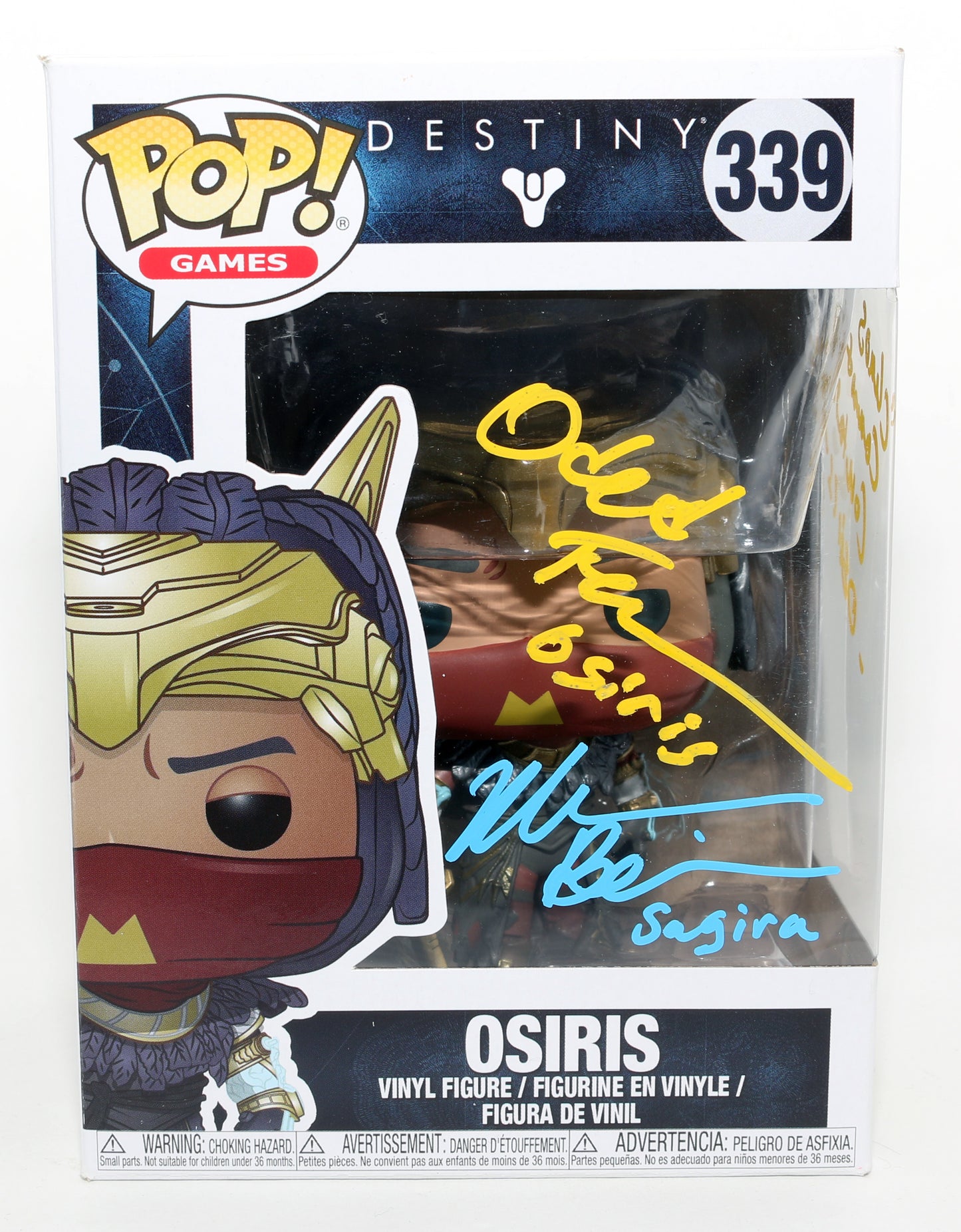 
                  
                    Oded Fehr as Osiris & Morena Baccarin as Sagira in Destiny 2 Signed Funko POP! #339 with Character Names & Quote
                  
                