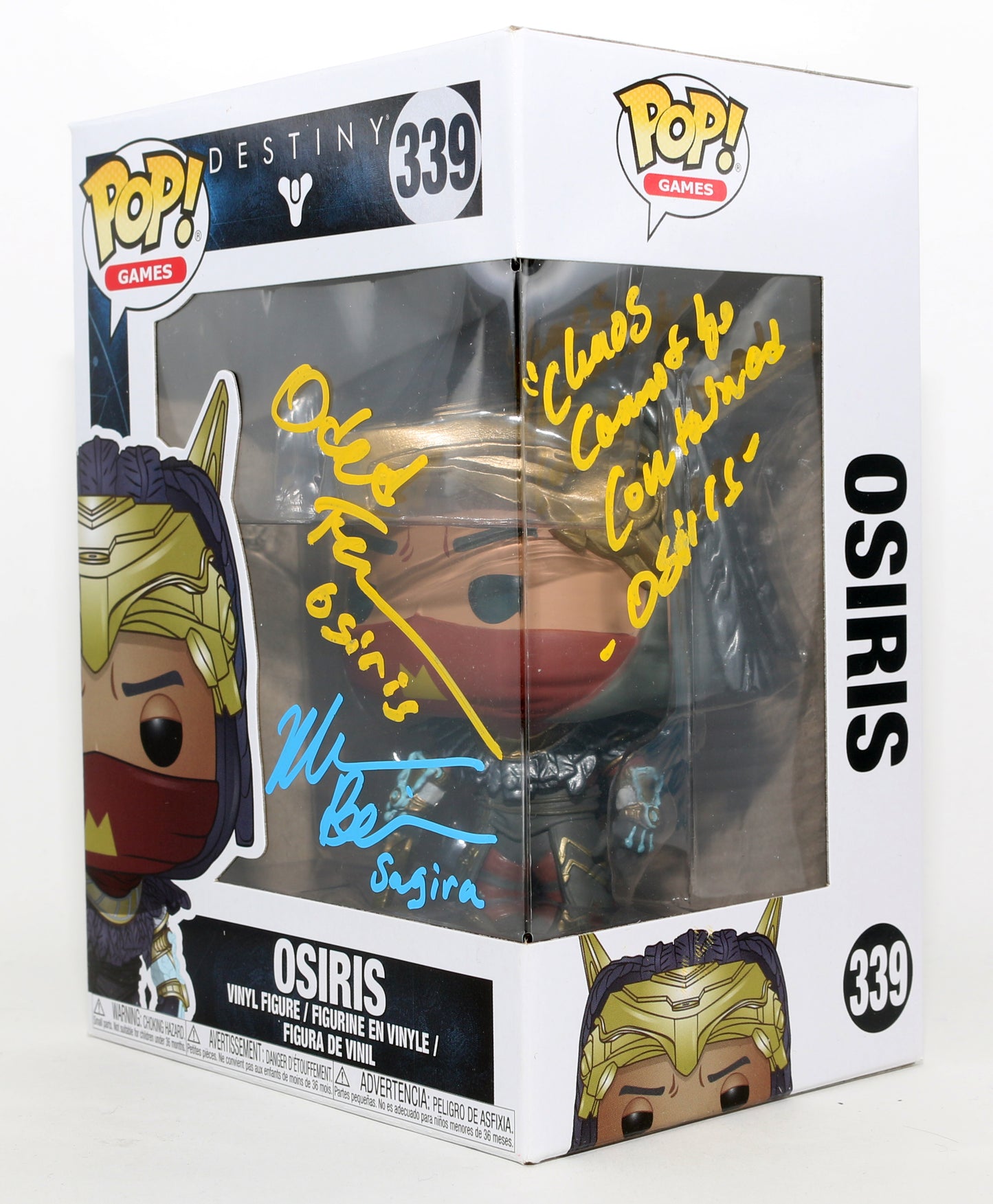 
                  
                    Oded Fehr as Osiris & Morena Baccarin as Sagira in Destiny 2 Signed Funko POP! #339 with Character Names & Quote
                  
                