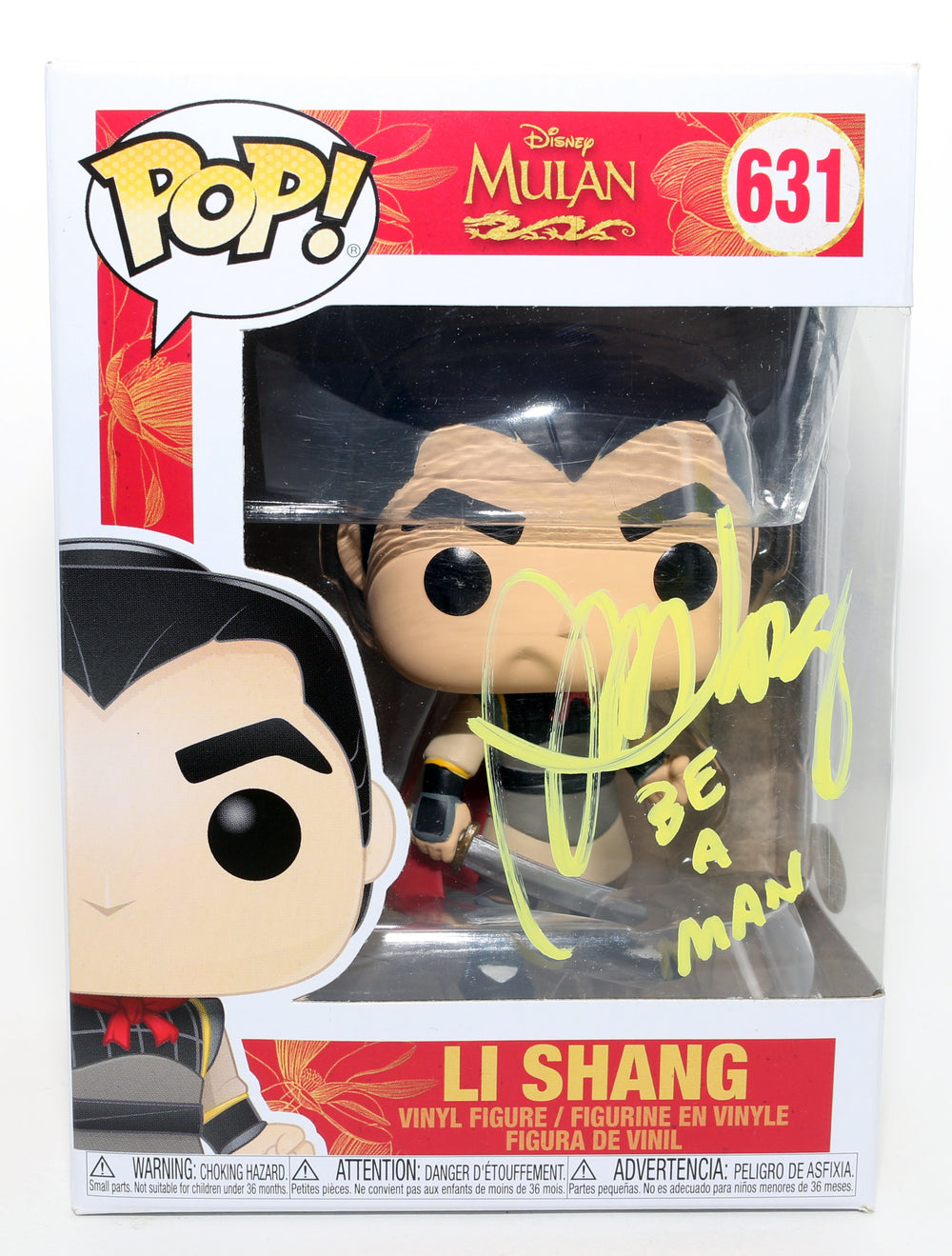 BD Wong as Li Shang in Mulan (JSA) Signed Funko POP! #631 with Quote
