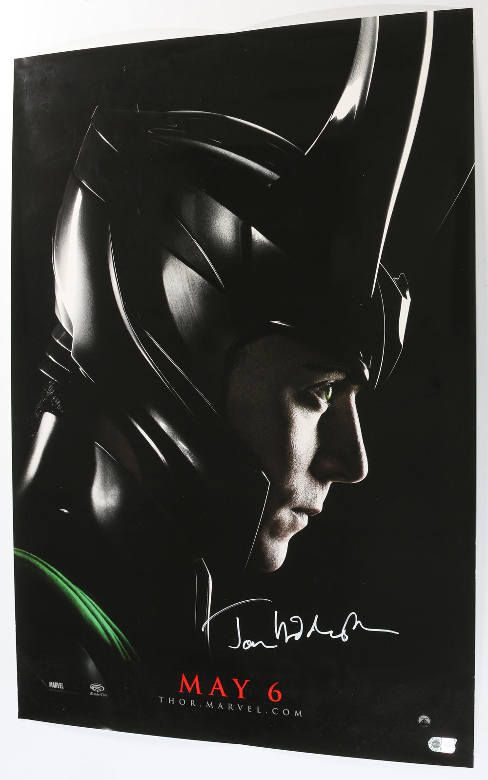 Tom Hiddleston as Loki in Thor (SWAU) Signed 27x40 Character Poster