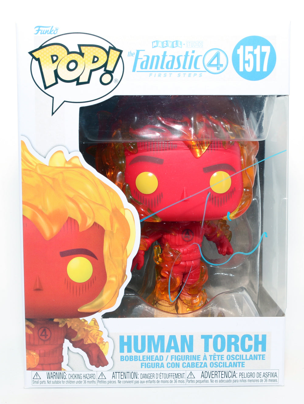 Joseph Quinn as Johnny Storm / Human Torch in The Fantastic Four: First Steps Signed Funko POP! #1517