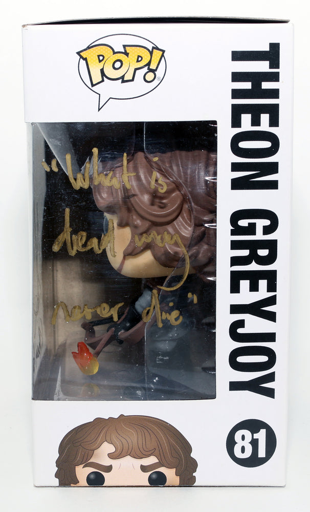
                  
                    Alfie Allen as Theon Greyjoy in Game of Thrones Signed Funko POP! #81 with Character Name & Quote
                  
                